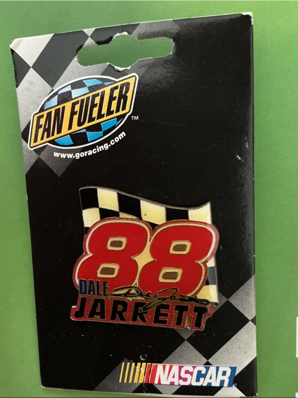 Fan Fueler Dale Jarrett #88 NASCAR Pin - Red, Black, Cream